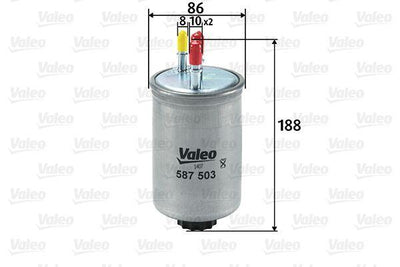 Valeo 587503 Fuel Filter (Diesel) Ford Transit Connect 1.8 Tddi / TDCi — Fuel Delivery