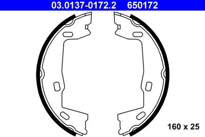 ATE 03.0137-0172.2 Parking Brake Shoe Opel Astra F /Vectra A /B /Omega B — Brake Cables & Hardware