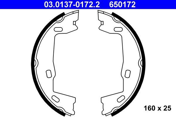 ATE 03.0137-0172.2 Parking Brake Shoe Opel Astra F /Vectra A /B /Omega B — Brake Cables & Hardware