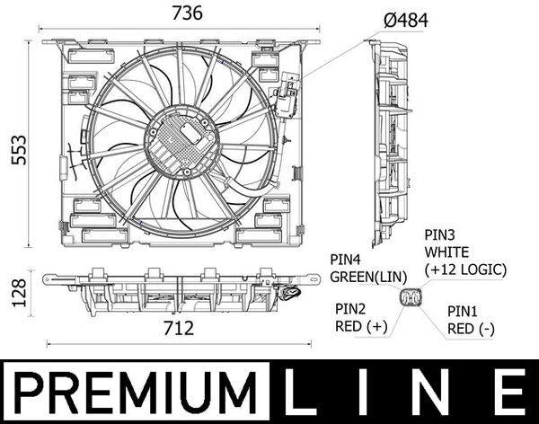 Mahle CFF 535 000P A/C Fan G11-G12-G30-G32