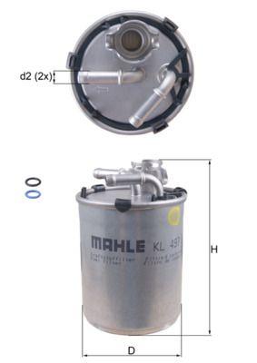 Mahle KL497D Fuel Filter Polo IV, Fabia II and 2 more models — Fuel Delivery