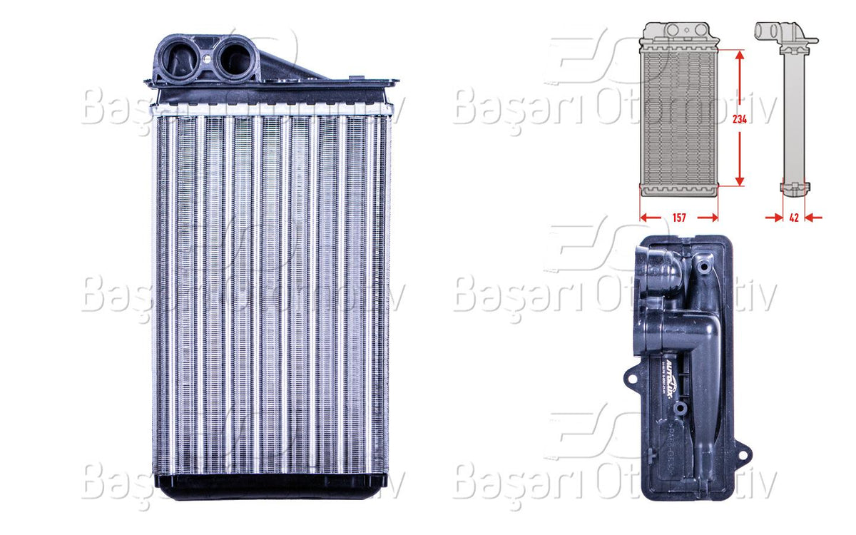 AUTOLUX 3143018-22 Heater Core Mechanical Mt-At 234X157x42 mm Peugeot207 1.4 1.6 HDi 16V 1.6T2006-2013 — Heater & Blower