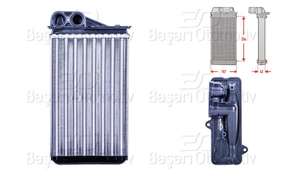 AUTOLUX 3143018-22 Heater Core Mechanical Mt-At 234X157x42 mm Peugeot207 1.4 1.6 HDi 16V 1.6T2006-2013