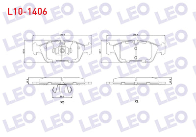 LEO L10-1406 Brake Pad Front BMW 1 Series (E87) 120 i 2003-2012 / 3 Series (E90) 318 D 2005-2011 / (E90) 316 i 2 — Brake Pads