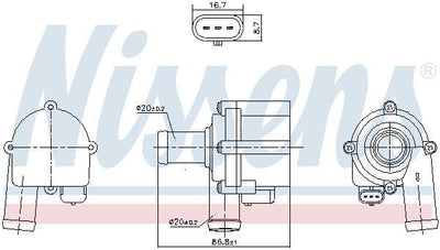 Nissens 832172 Ek Water Pump Audi — Water Pump & Thermostat