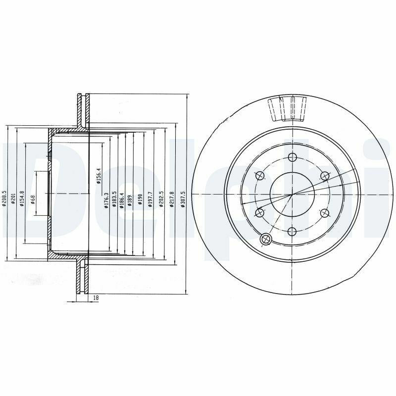 Delphi BG4174 Brake Disc - Rear Disc for Pathfinder III — Brake Rotors & Drums