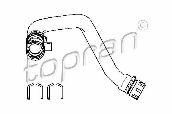 TOPRAN Radiator Hose - BMW E39 Compatible — Hoses & Tanks