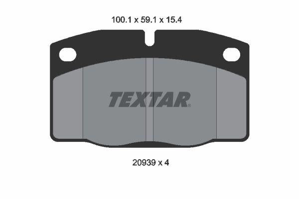 Textar 2093903 Brake Pad Opel Ascona C / Kadet D / E Front