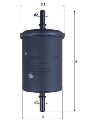 MAHLE KL248 Fuel Filter - Compatible with Clio I, II and 2 more models — Fuel Delivery