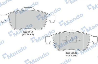 Mando MBF015255 Brake Pad Front 09-Fluence-Megane.III-Duster-Dokker-Captur — Brake Pads