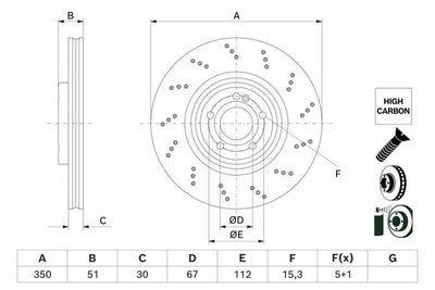 Bosch 0986479F10 Disc Brake Fits 18 A Series & B Series — Brake Rotors & Drums