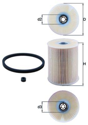 Mahle KX231D Diesel Filter Astra G Astra H Corsa C 1.7D Y17dt — Fuel Delivery