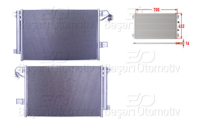 Wisco 1143123-00 A/C Condenser 700X452x16 VW T6 2.0 TDI 2.0 Btdi 09 > — Condensers & Evaporators