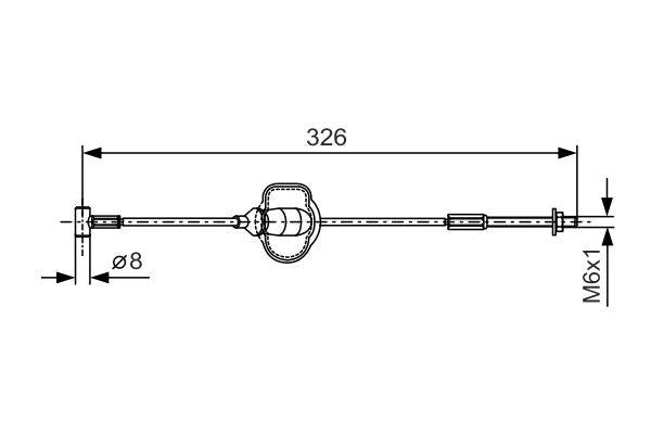 Bosch 1987477929 El Brake Cable Front Connect Focus Bm 98-13 — Brake Cables & Hardware