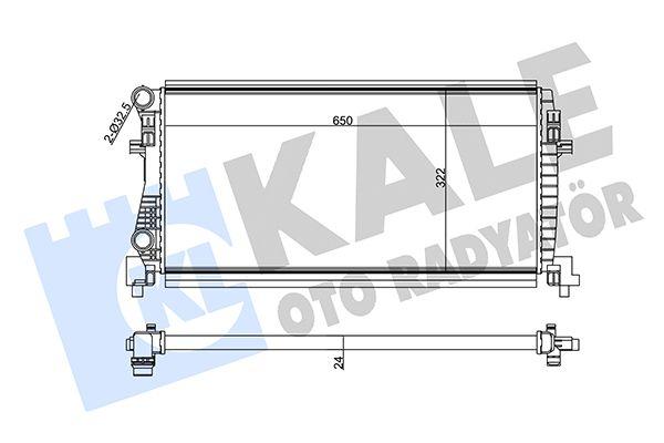Kale 355555 VW Golf VII / Audi A3 / Seat Leon / Skoda Octavia III 1.2 TSI-1.6 TDI 12> Water Radiator — Radiators & Fans