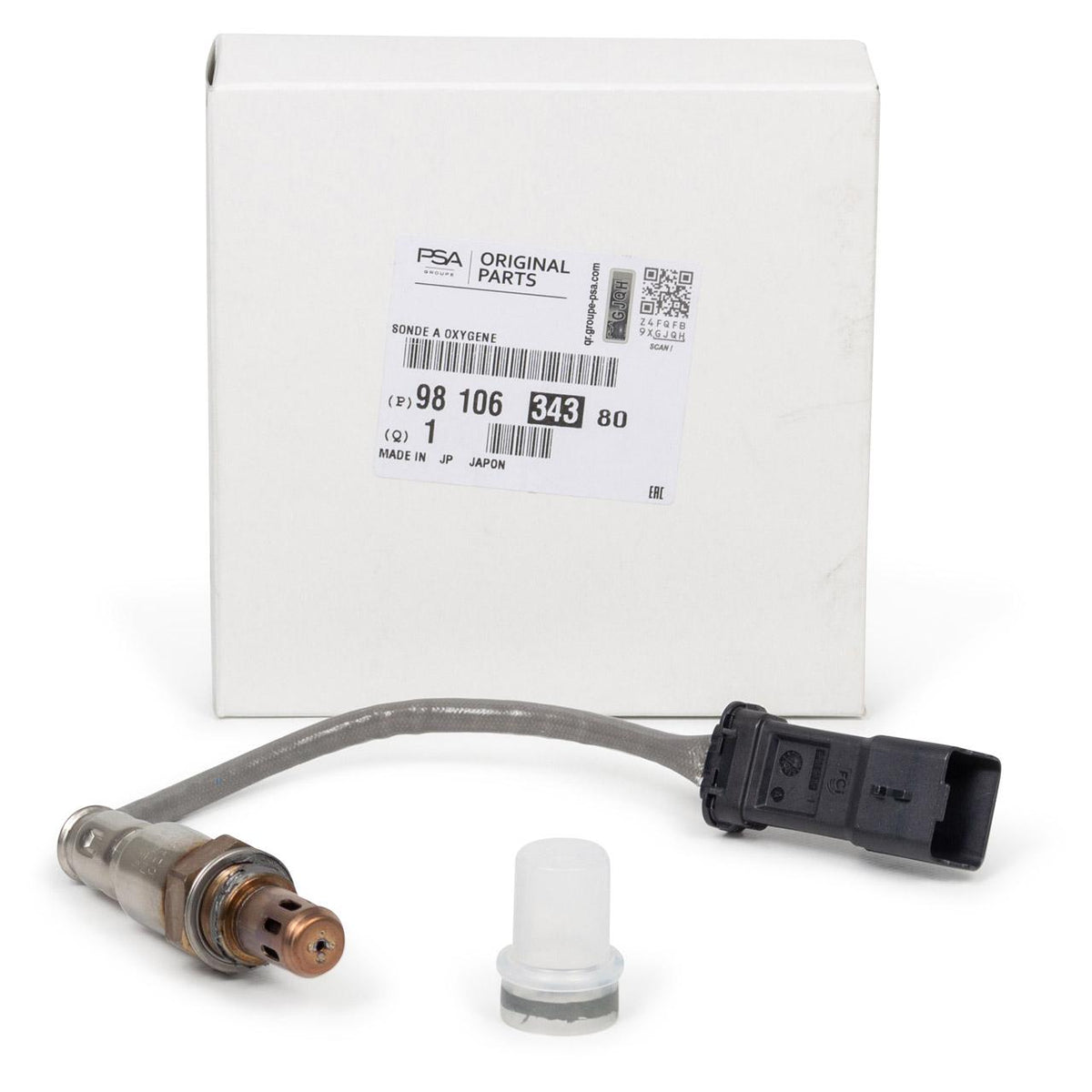PSA Oxygen Sensor 9810634380 - 274mm Length Compatible with Models 108 208 2008 301 308 C1 C3 C4 C-Elysee — Oxygen & Air-Fuel