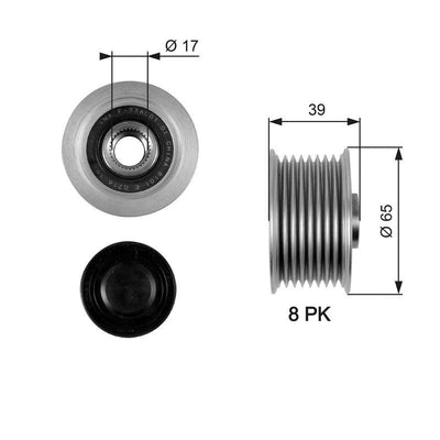 Gates OAP7071 Alternator Pulley 05-Ma.3-Ma.5 2.0-2.2D — Starting & Charging