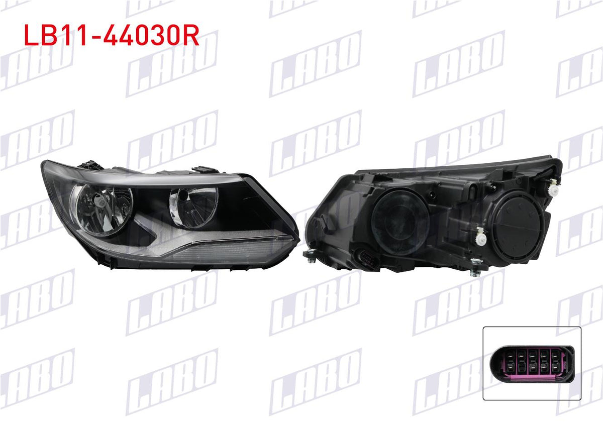 LABO LB11-44030R Headlight Right Volkswagen Tiguan (5N_) 2011-2016 — Headlights