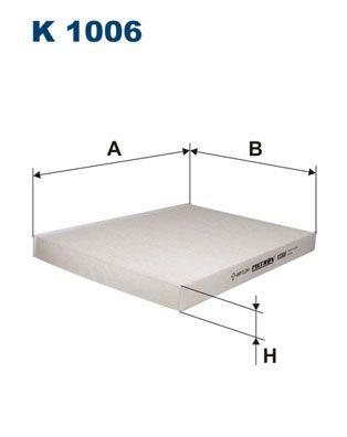 Filtron K1006 Cabin Air Filter Polo Golf III IV Caddy II Bora A3 Toledo Passat H=24mm — Air & Cabin Filters