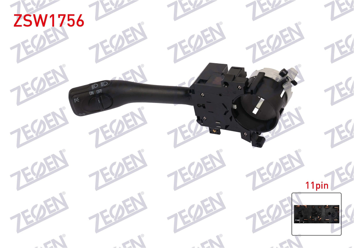 Zegen ZSW1756 Turn Signal Kumanda Arm 11 Pin Volkswagen Golf IV 1997-2004 / Bora 1998-2005 / Skod — Tail, Signal & Reflectors