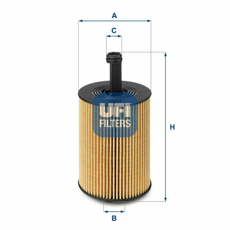 UFI Oil Filter 25.023.00 - Compatible with Various Car Models — Oil Filters