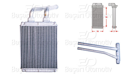 Wisco 3143201-00 Heater Core Brazing Mt-At 183X150 mm Kia Picanto 1.0 1.1 CRDi 04 > — Heater & Blower