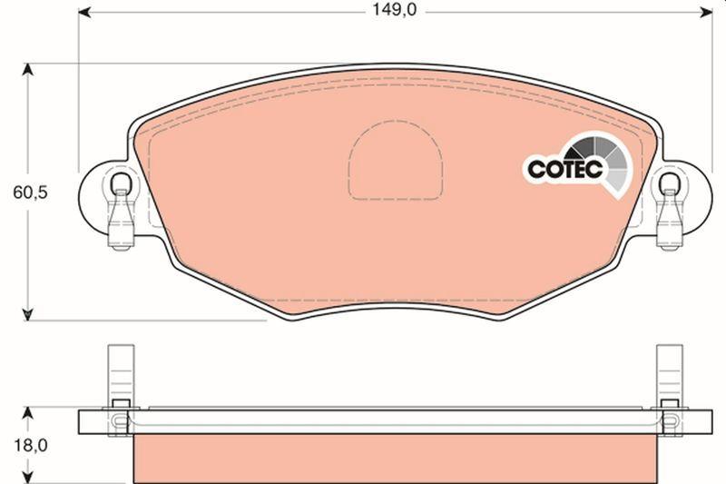 TRW GDB1434 Brake Pad Set for Ford Mondeo III — Brake Pads
