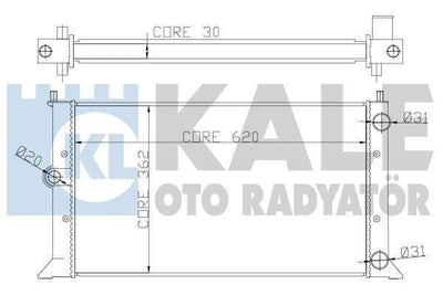 KALE Radiator for 1996 Golf III IV 2.0 - Durable Aluminum & Plastic Construction — Radiators & Fans