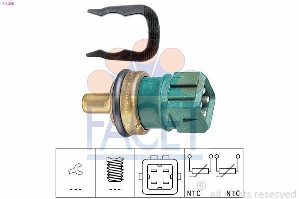 FACET 7.3260 Temperature Sensor - Compatible with VW Ibiza, Octavia and 5 more models — Temperature Sensors & Switches