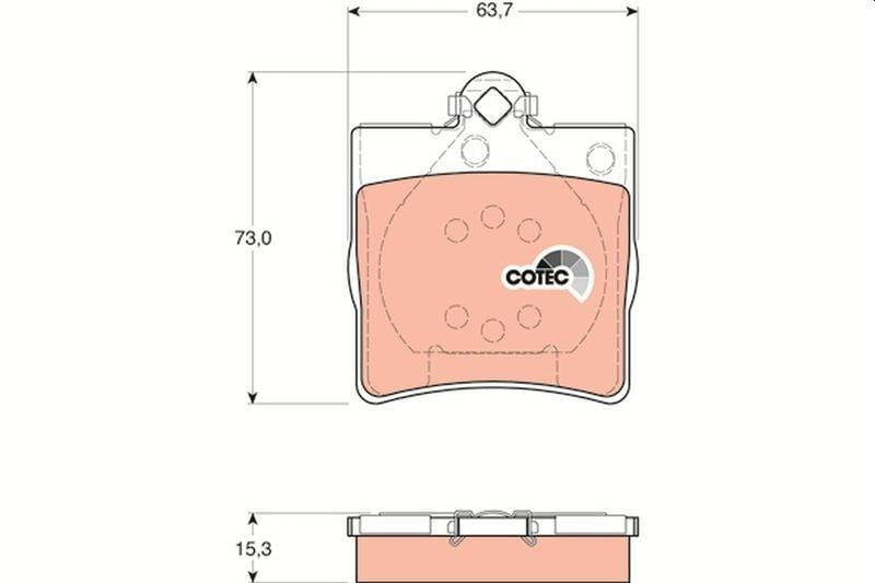 TRW GDB1335 - Brake Pad Set for Mercedes C-Class & VW Models — Brake Pads
