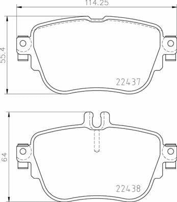 Brembo P50136 Rear Brake Pads for Mercedes (W213/W238/W257)