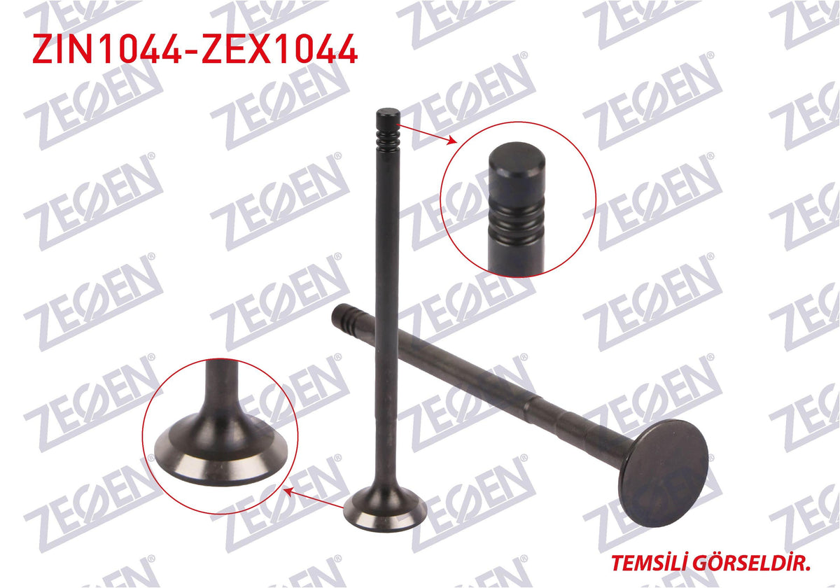 Zegen ZIN1044-ZEX1044 Valve Set (Nitrided) Opel Astra / Corsa 1.4 Eng. (C14se)