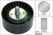 ina alternator v-belt tensioner pulley front view, ina alternator v-belt tensioner pulley side view INA Alternator V-Belt Tensioner Pulley - For Captiva, Cruze, Antara | 70 mm Diameter INA Alternator V-Belt Tensioner Pulley ina, alternator-pulley, v-belt-tensioner, auto-parts, automotive, vehicle-maintenance, engine-parts, car-repair, captiva-cruze, ai-generated