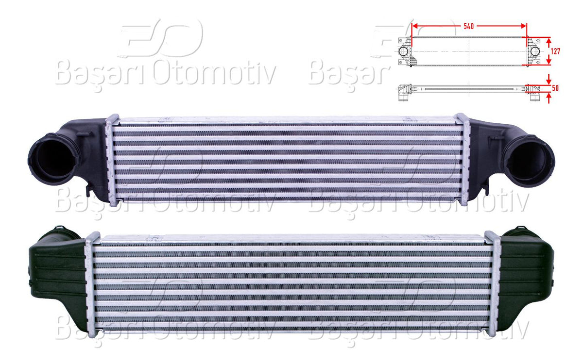 Wisco 3113809-00 Turbo Radiator (Intercooler) 540X127x50 BMW E46 3.18D 3.20D 3.30D E83 X3 2.0D 3.0D 99 > — Radiators & Fans