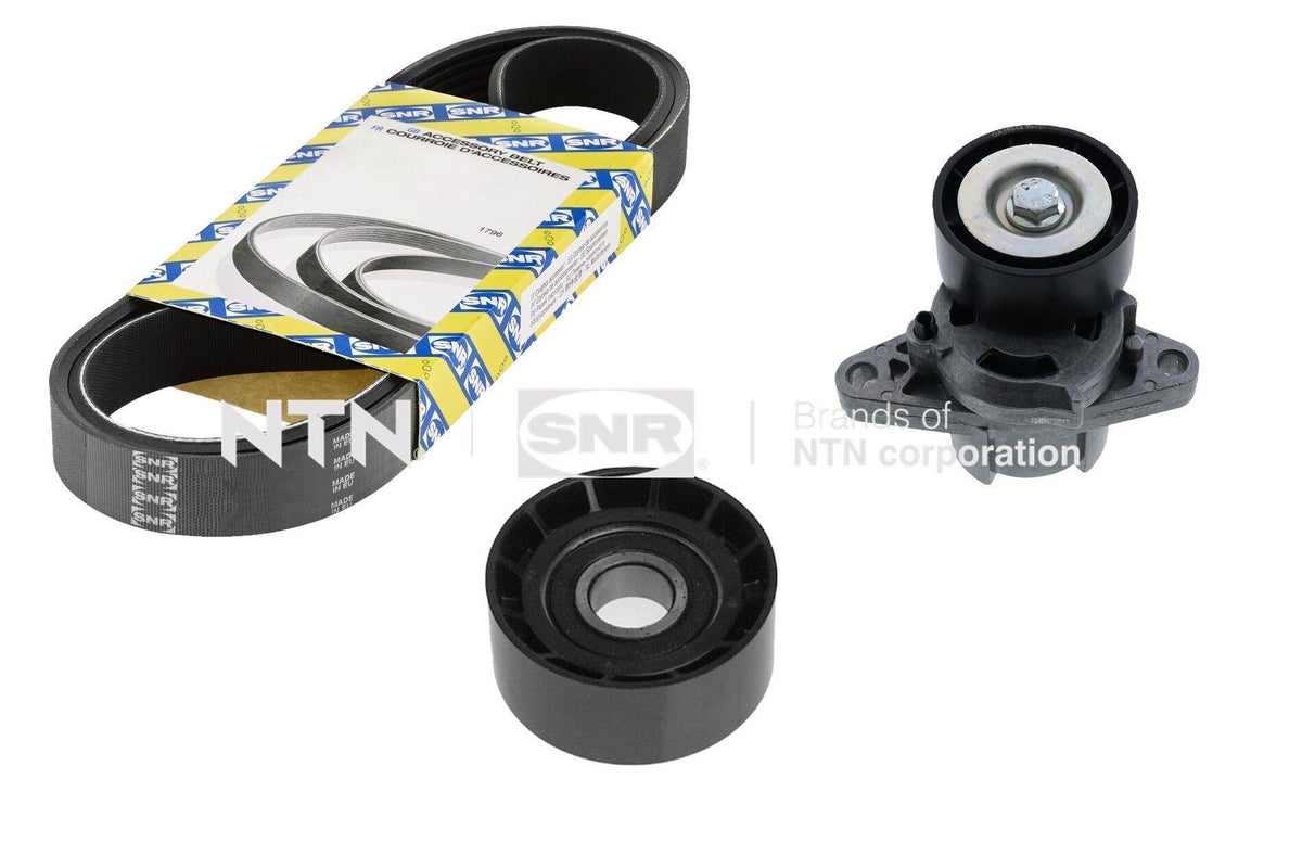 SNR KA85547 V-Ribbed Belt Set K4m 1.6 16V Logan Laguna Duster