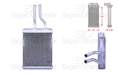 Wisco 3143592-00 Heater Core Brazing (210x188mm) Alfa Romeo 156/156 Sportwagon 1.6-2.0 16V 97-06 — Heater & Blower