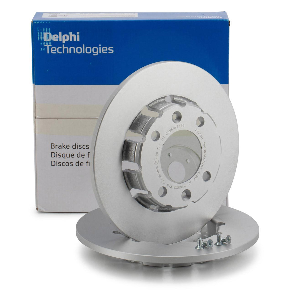 Delphi BG5120C Brake Disc (Twin Pack)-Painted, Drilled Peugeot: 208 II 2008 II Citroen C4 III C41 Opel — Brake Rotors & Drums