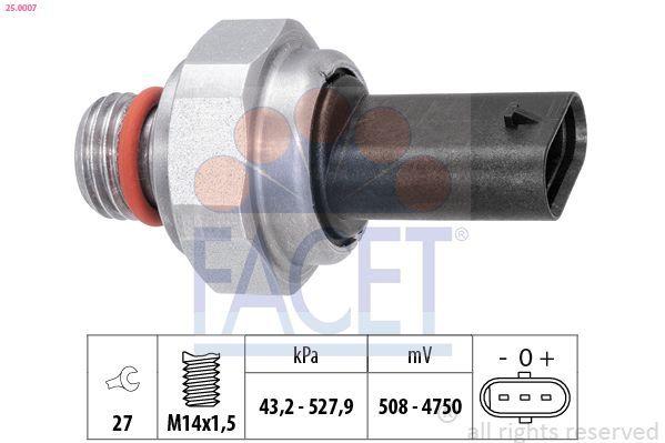 FACET Exhaust Pressure Sensor 25.0007 - Compatible with BMW G20 G30 F20 F10 F32 G11 F39 F48 G01 — Vehicle Sensors & Switches