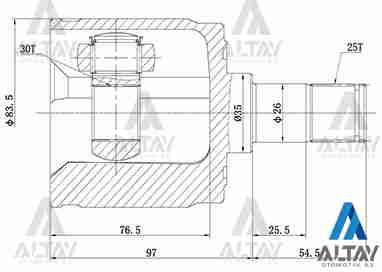 MAHER 01837 CV Joint Inner Civic / Crx / 25X35x30 — Axles, CV Joints & Boots