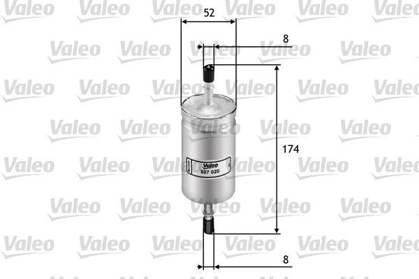 Valeo 587020 Fuel Filter (Gasoline) (Ford Focus I 1.6 16V Zetec 98 /)