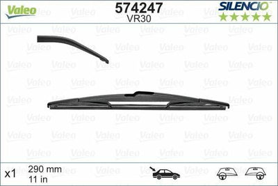 Valeo 574247 Rear Wiper Blade 11 Inch Compatible with Citroën C2, Citroën C5 — Wipers