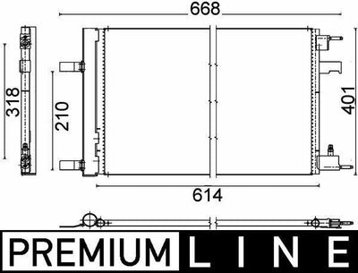 MAHLE AC637000P - Automotive Air Conditioning Condenser for Astra J, Cruze + OS — Condensers & Evaporators