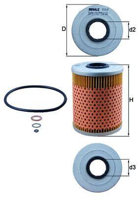 Mahle OX68D Oil Filter BMW E34/E36 M50 90-97 320/323/325/328/518/520/525/530 — Oil Filters