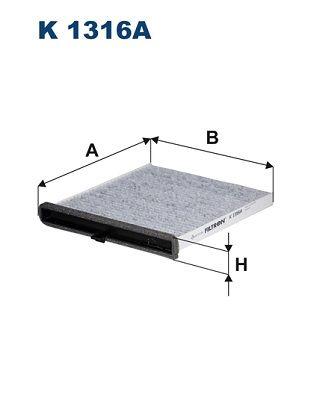 Filtron K1316A Cabin Air Filter with Carbon Mazda 3 / Mazda 6 / CX-5 2012- — Air & Cabin Filters