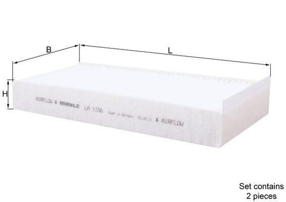 Mahle LA1156-S Cabin Air Filter 14-2-Series (F45-F46) X1 (F48) Mini Cooper — Air & Cabin Filters