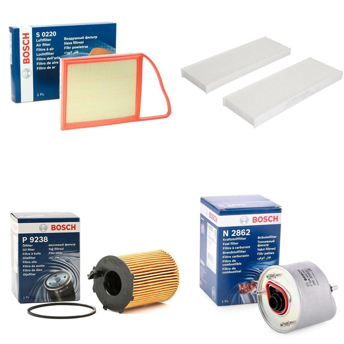 Bosch Citroen C-Elysee 1.6 HDi Euro5 Oil Filter Set - Complete Set — Maintenance & Service Kits