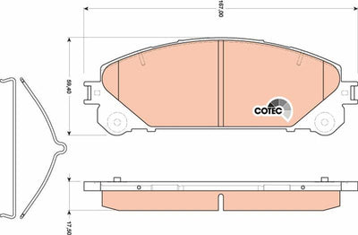TRW GDB3484 Brake Pad Brake Front Rav 4 IV 2.0 D 12-18 2.0 D 4Wd 13-18 2.5 Hybrid 16-18