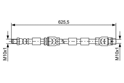Bosch 1987481589 Brake Hose BMW X5 E70 X6 E71 E72 F15 F16 — Brake Hydraulics