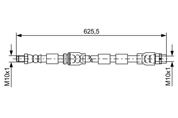 Bosch 1987481589 Brake Hose BMW X5 E70 X6 E71 E72 F15 F16 — Brake Hydraulics