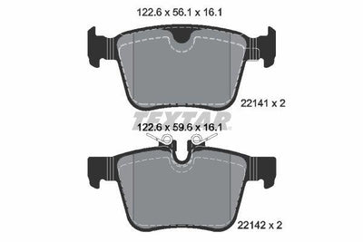 Textar 2214101 Brake Pad Rear Land Rover Range Rover Discovery Sport Evoque 2.0 2.0 D 2.2 D 14- — Brake Pads